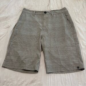 Quiksilver Men's Amphibian Light Gray Flat Front Shorts